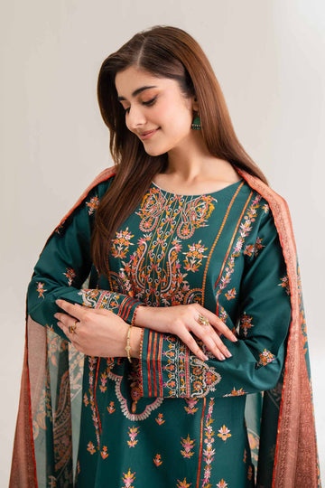 Nishat Linen 3 Piece - Digital Printed Embroidered Suit - 42501709 Online Shopping